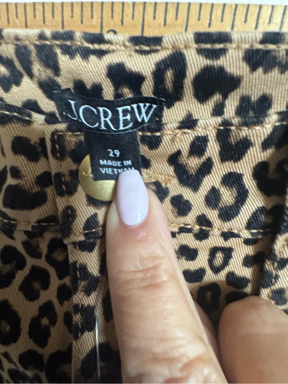 New! J. Crew Straight-leg chino pant in leopard print - Picture 7 of 9